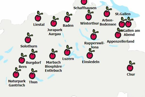 Ansicht FoodTrail Schweizer Karte von Webseite