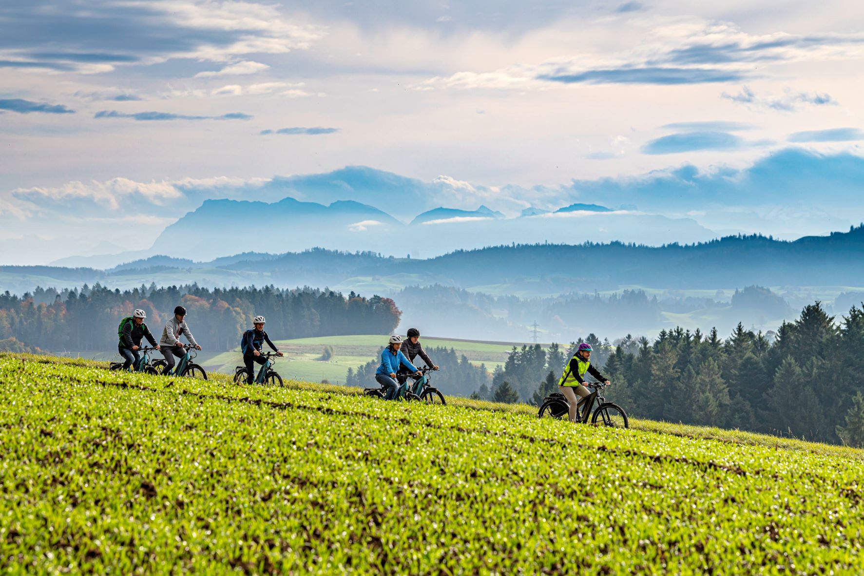 Landschaftsfotografie mit E-Bikern